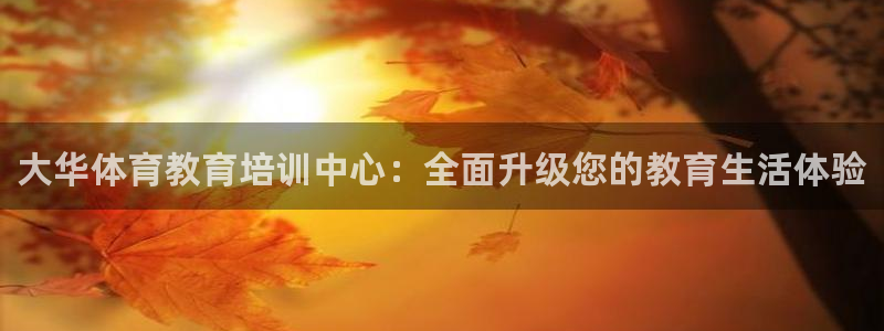 尊龙凯时这个平台怎么样：大华体育教育培训中心：全面升级您的教